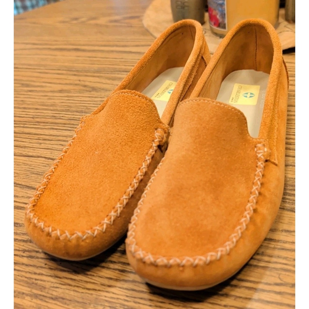 Charleston Shoe Co. Leather Loafer Slip-Ons Women's Moccasins Flat Shoes EUC 9.5